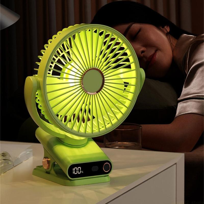 Oscillating Fan Clip - D0AB Регулируемый мини-вентилятор с зажимом, перезаряжаемый