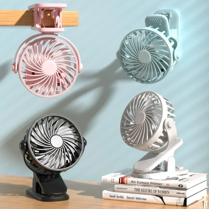 Oscillating Fan Clip - Портативный настольный вентилятор с USB-питанием, 3