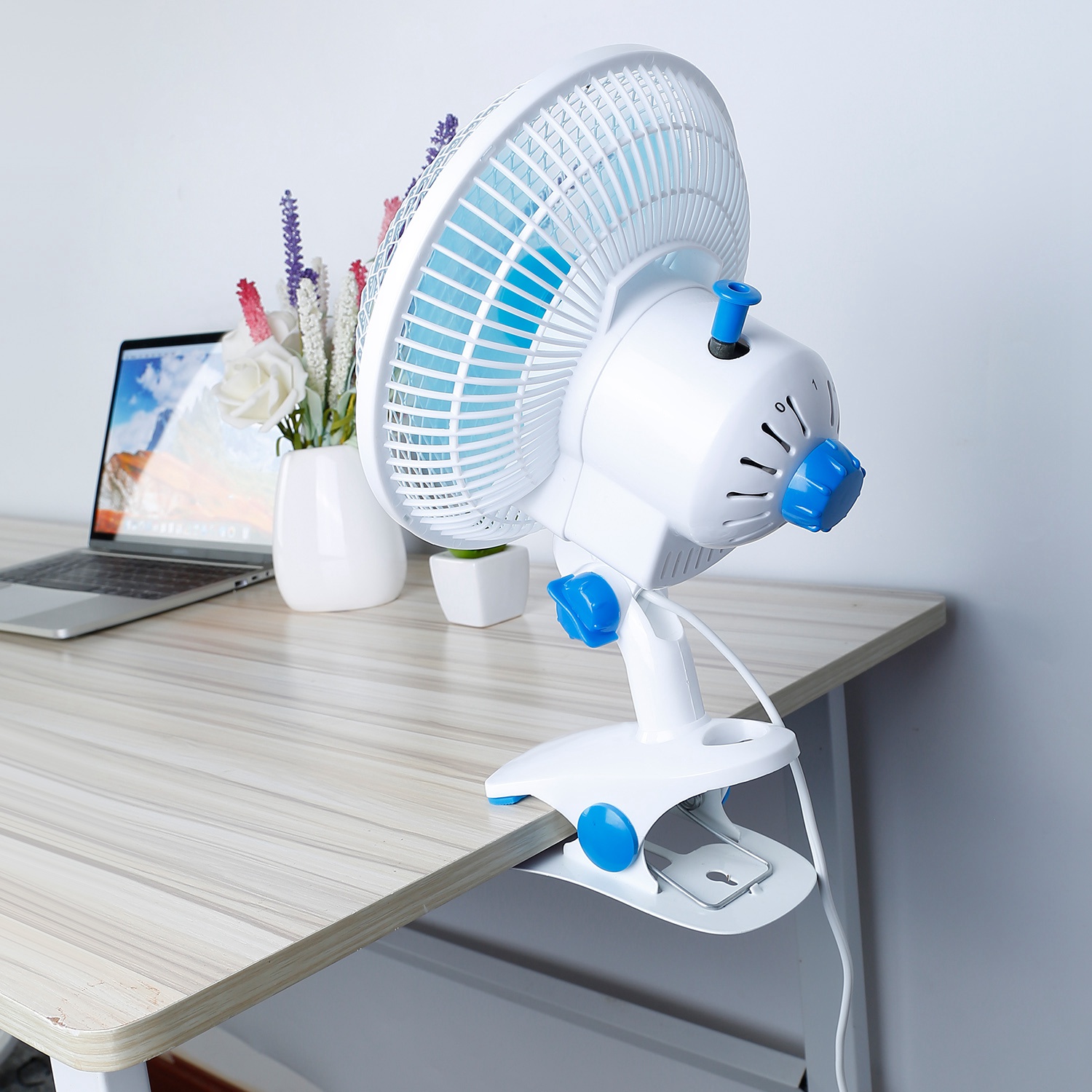 Oscillating Fan Clip - Вентилятор-прищепка 3-в-1, тихий компактный настольный вентилятор